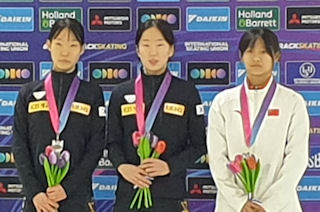 photo: medal winners 1000m women